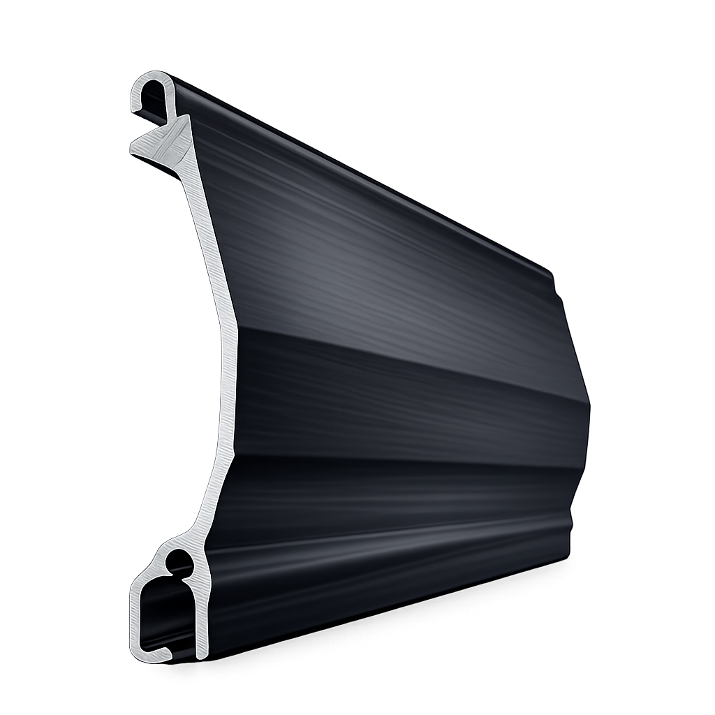 Single-walled non-insulated aluminum roll-up shutter slat profile