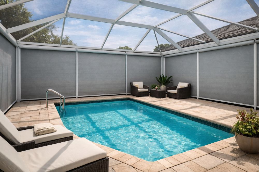 Pool enclosure screens
